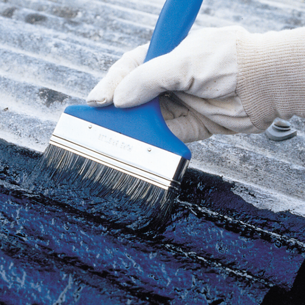 Waterproof Roof Paint being painted on a felt roof